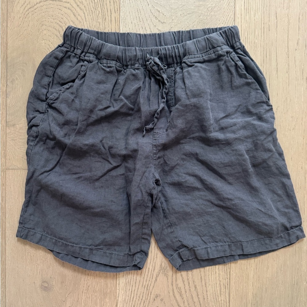 Parachute Gray Men’s 100% Linen Shorts – Medium